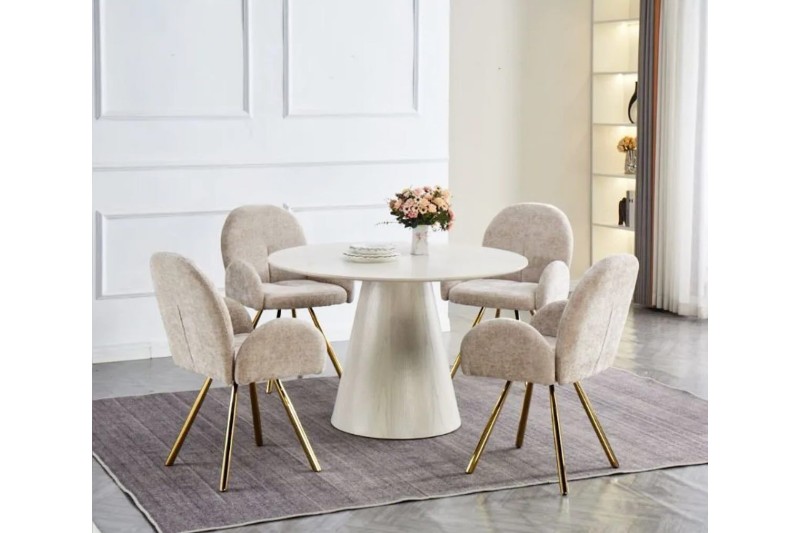 Table à manger FUSION blanc rond